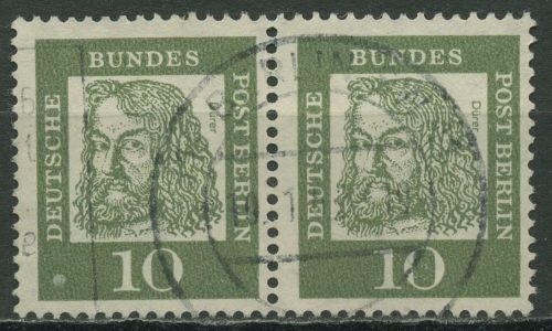 Berlin 1961 Bedeutende Deutsche waagerechtes Paar 202 gestempelt