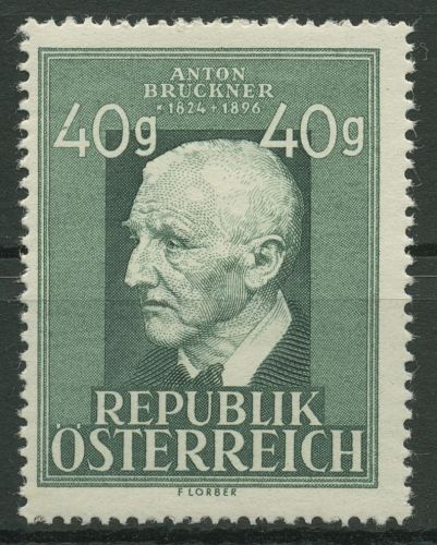 Österreich 1949 Komponist Anton Bruckner 941 mit Falz
