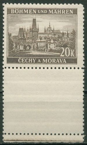 Böhmen & Mähren 1940 ZD senkrecht mit Leerfeld unten 61 LS-2 postfrisch