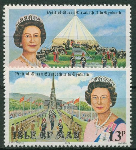 Isle of Man 1979 Tynwald-Hügel Königin Elisabeth II. 150/51 postfrisch