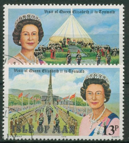 Isle of Man 1979 Tynwald-Hügel Königin Elisabeth II. 150/51 gestempelt