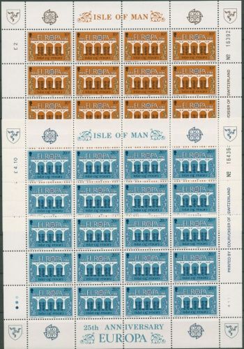 Isle of Man 1984 Europa 25 Jahre CEPT Brücken 261/62 Bogen postfrisch (SG97789)