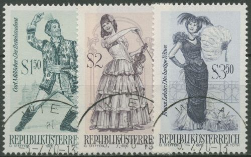 Österreich 1970 Operetten 1331/33 gestempelt