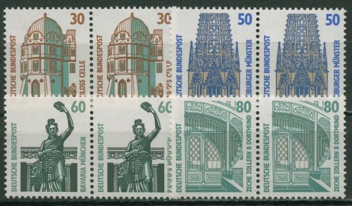 Bund 1987 Sehenswürdigkeiten SWK waagerechte Paare 1339/42 postfrisch