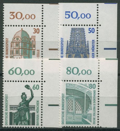 Bund 1987 Sehenswürdigkeiten SWK 1339/42 Ecke 2 postfrisch