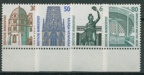 Bund 1987 Sehenswürdigkeiten SWK mit Unterrand 1339/42 UR postfrisch