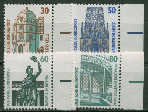 Bund 1987 Sehenswürdigkeiten SWK mit Rand rechts 1339/42 SR re. postfrisch