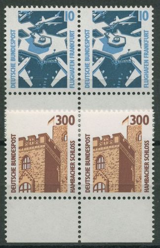 Bund 1988 Sehenswürdigkeiten SWK 1347/48 UR waag. Paare postfrisch