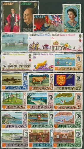 Jersey 1970 kompletter Jahrgang (26/48), postfrisch (SG95070)