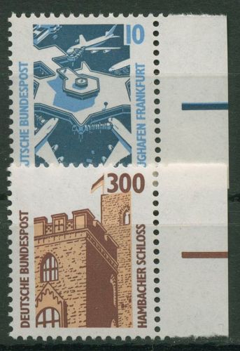 Bund 1988 Sehenswürdigkeiten SWK mit Rand rechts 1347/48 SR re. postfrisch