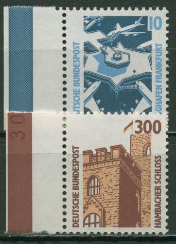 Bund 1988 Sehenswürdigkeiten SWK mit Rand links 1347/48 SR li. postfrisch