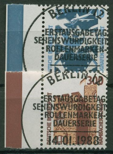 Bund 1988 Sehenswürdigkeiten SWK mit Rand links 1347/48 SR li. TOP-ESST BERLIN
