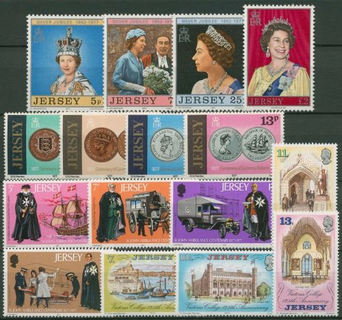 Jersey 1977 kompletter Jahrgang (157/72), postfrisch (SG95077)