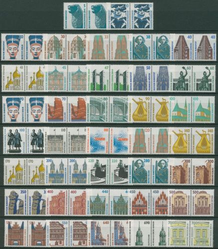 Bund 1987/98 SWK DM-Ausgabe komplett 1339/2009 waagerechte Paare postfrisch