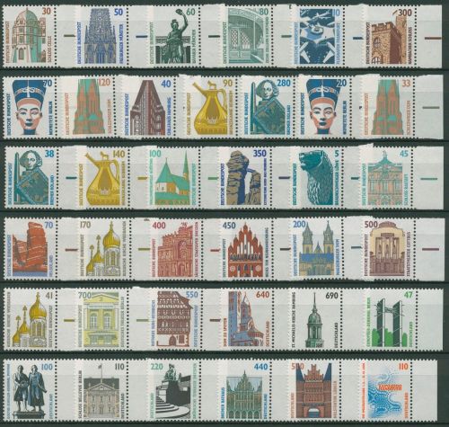 Bund 1987/98 SWK DM-Ausgabe komplett mit Rand rechts 1339/2009 SR re. postfrisch