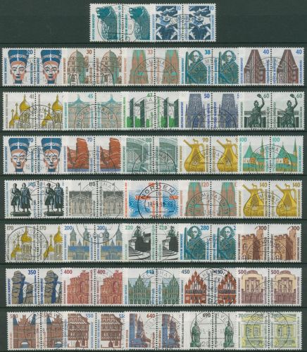 Bund 1987/98 SWK DM-Ausgabe komplett 1339/2009 waag. Paare mit TOP-Stempel