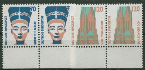 Bund 1988 Sehenswürdigkeiten SWK waagerechte Paare 1374/75 UR postfrisch