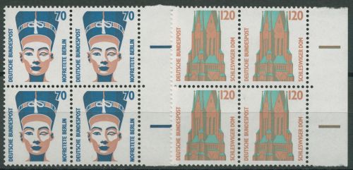 Bund 1988 Sehenswürdigkeiten SWK 1374/75 4er-Block SR re. postfrisch
