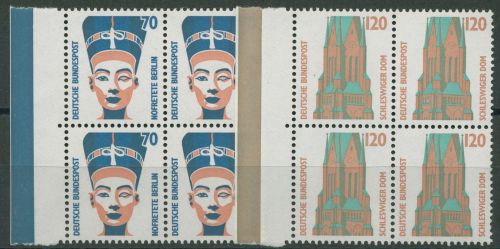 Bund 1988 Sehenswürdigkeiten SWK 1374/75 4er-Block SR li. postfrisch