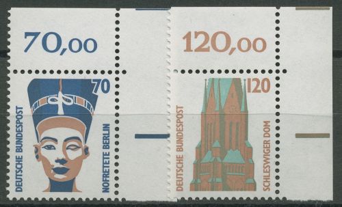 Bund 1988 Sehenswürdigkeiten SWK 1374/75 Ecke 2 postfrisch