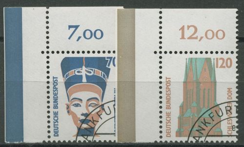Bund 1988 Sehenswürdigkeiten SWK 1374/75 Ecke 1 gestempelt