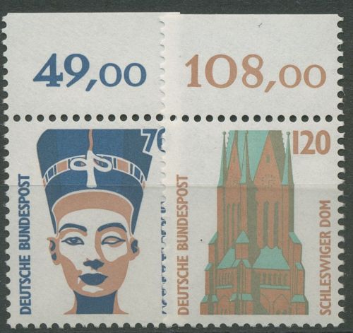 Bund 1988 Sehenswürdigkeiten SWK mit Oberrand 1374/75 OR postfrisch