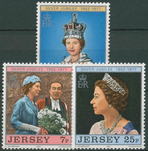 Jersey 1977 Königin Elisabeth II. 157/59 postfrisch