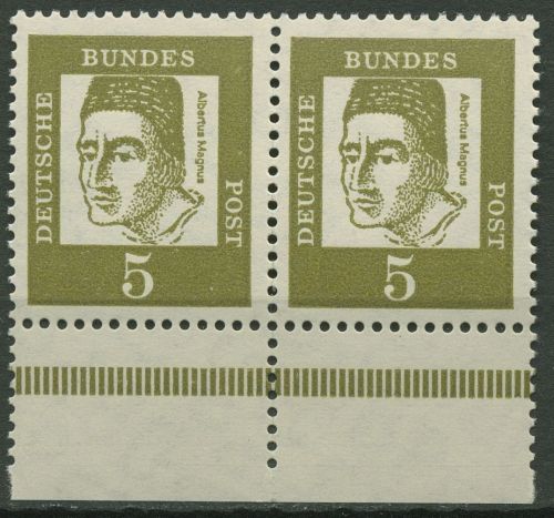 Bund 1961 Bedeutende Deutsche, waag. Paar aus MHB 347 ya P UR postfrisch