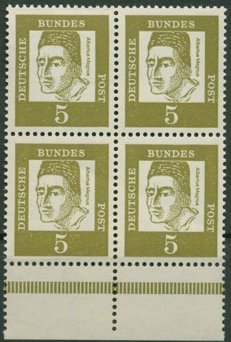 Bund 1961 Bedeutende Deutsche, 4er-Block aus MHB 347 ya P UR postfrisch