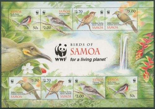 Samoa 2009 WWF Naturschutz Vögel 1067/70 K postfrisch (C40595)