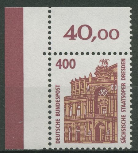 Bund 1991 Sehenswürdigkeiten SWK 1562 u Ecke 1 postfrisch