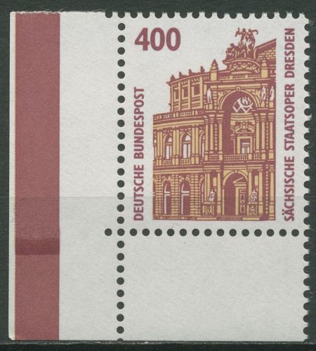 Bund 1991 Sehenswürdigkeiten SWK 1562 u Ecke 3 postfrisch