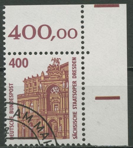 Bund 1991 Sehenswürdigkeiten SWK 1562 u Ecke 2 gestempelt