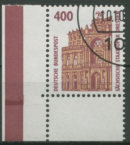 Bund 1991 Sehenswürdigkeiten SWK 1562 u Ecke 3 gestempelt