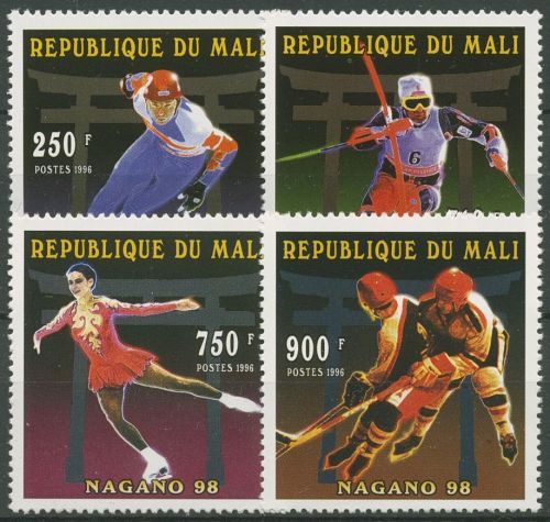 Mali 1996 Olympische Winterspiele Nagano Eislauf Ski 1707/10 A postfrisch