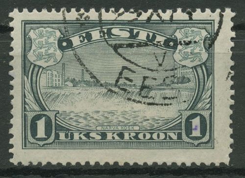 Estland 1940 Freimarke Narva-Fälle 159 gestempelt