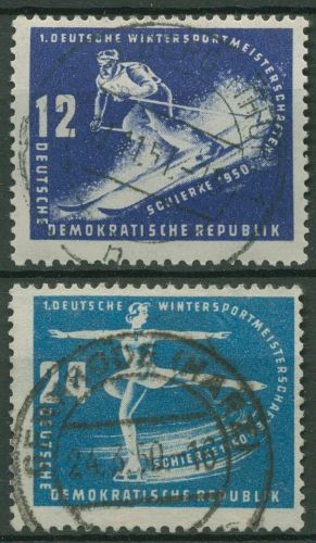 DDR 1950 1. Wintersportmeisterschaften der DDR 246/47 gestempelt