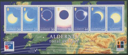 Alderney 1999 Totale Sonnenfinsternis Block 6 postfrisch (C90366)