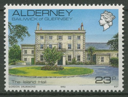 Alderney 1992 Bauwerke Regierungssitz Island Hall 54 postfrisch