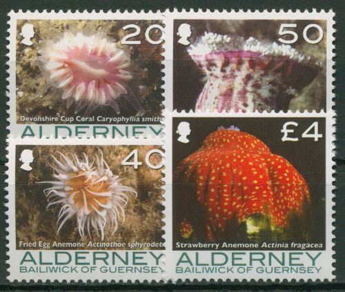 Alderney 2007 Meerestiere Anemone Koralle 310/13 postfrisch