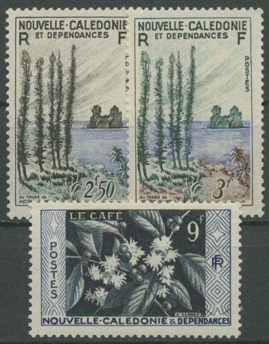Neukaledonien 1955 Pflanzen Bäume Kaffeestrauch 356/58 postfrisch
