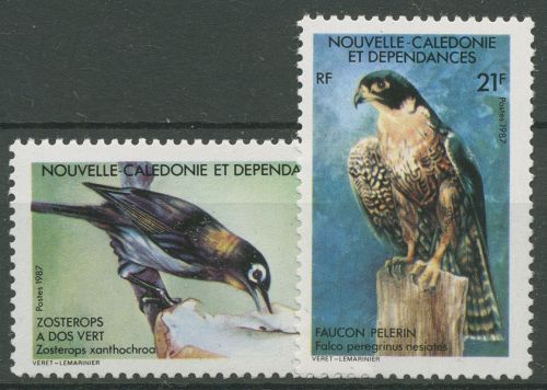 Neukaledonien 1987 Vögel Wanderfalke Brillenvogel 810/11 postfrisch