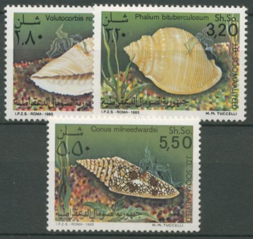 Somalia 1984 Meeresschnecken 349/51 postfrisch