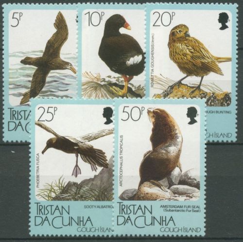 Tristan da Cunha 1989 Vögel der Guogh-Insel Seebär 468/72 postfrisch