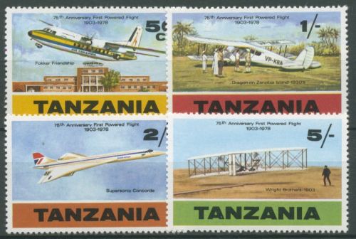 Tansania 1978 75 Jahre erster Motorflug der Brüder Wright 117/20 postfrisch