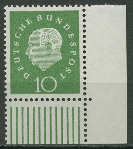 Bund 1959 Heuss Medaillon Bogenmarken 303 Ecke 4 postfrisch