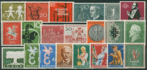 Bund 1958 Jahrgang komplett (281/301) postfrisch (SG61612)
