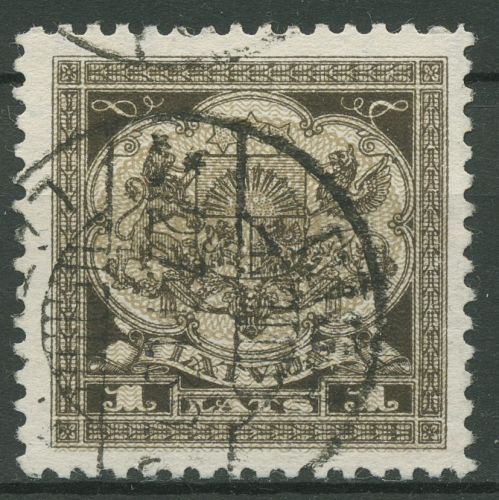 Lettland 1923 Freimarken Staatswappen 98 gestempelt