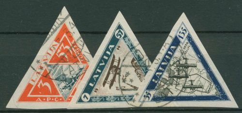 Lettland 1933 Hilfsfond für verunglückte Militärflieger 225/27 B gestempelt