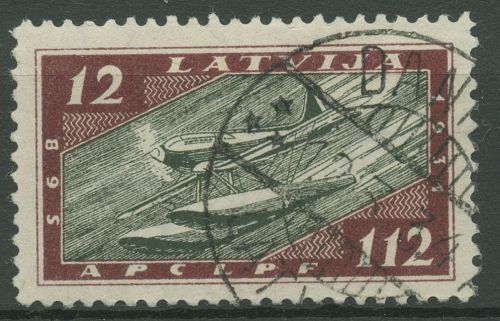 Lettland 1933 Hilfsfond für verunglückte Flieger 229 A gestempelt